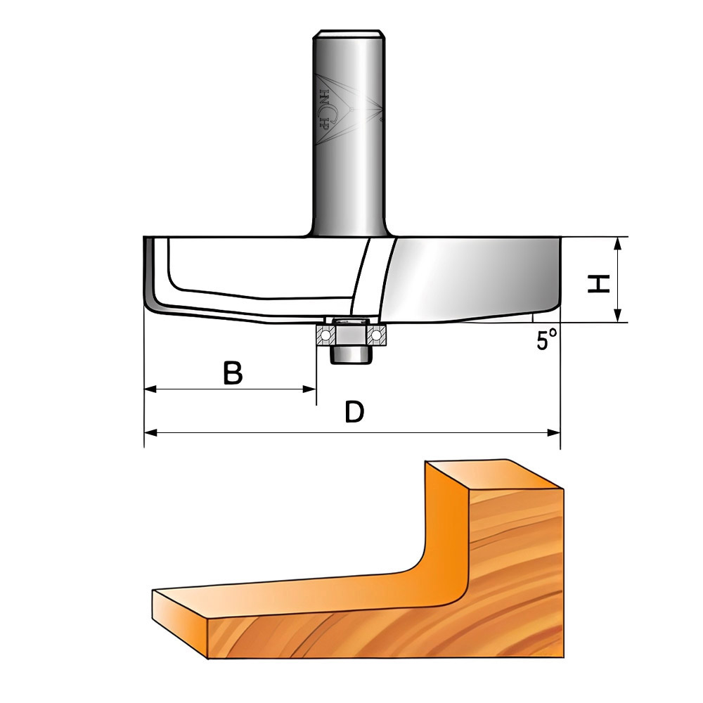 CHP1210 - 5° Raised Panel Router Bit