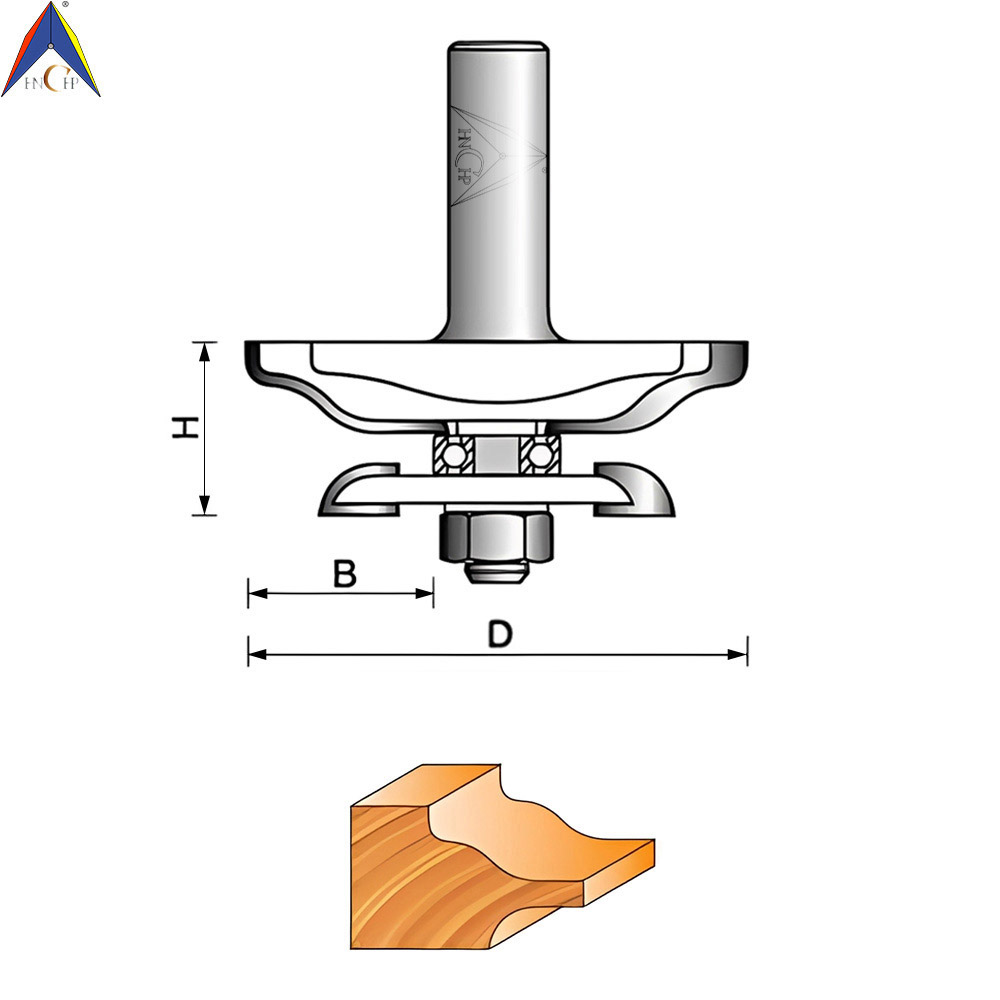 CHP1212 - Ogee Raised Panel Router Bit With Back Cutter