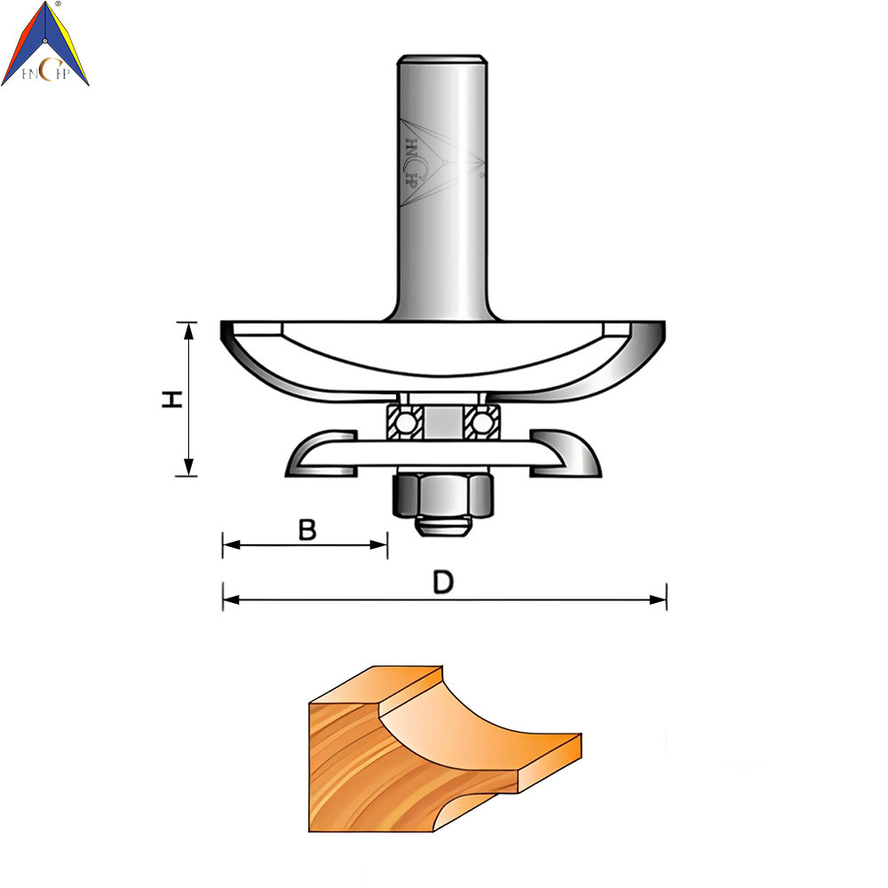 CHP1213 - Cove Raised Panel Router Bit With Back Cutter