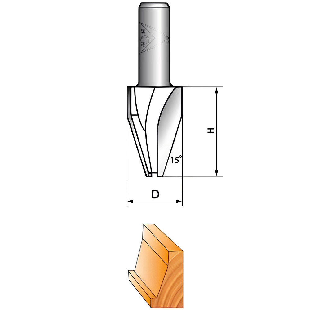 CHP1402 - 15° Vertical Raised Panel Router Bit