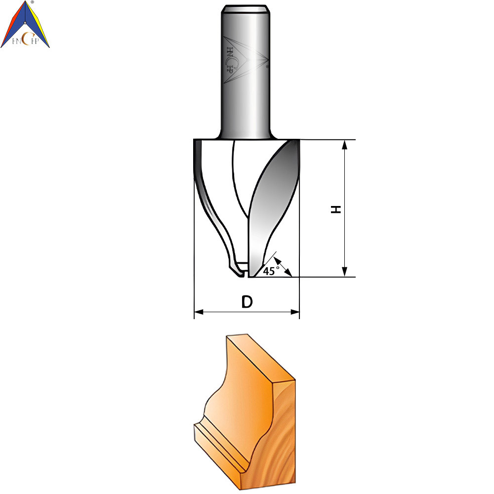 CHP1403 - 45° Vertical Raised Panel Router Bit