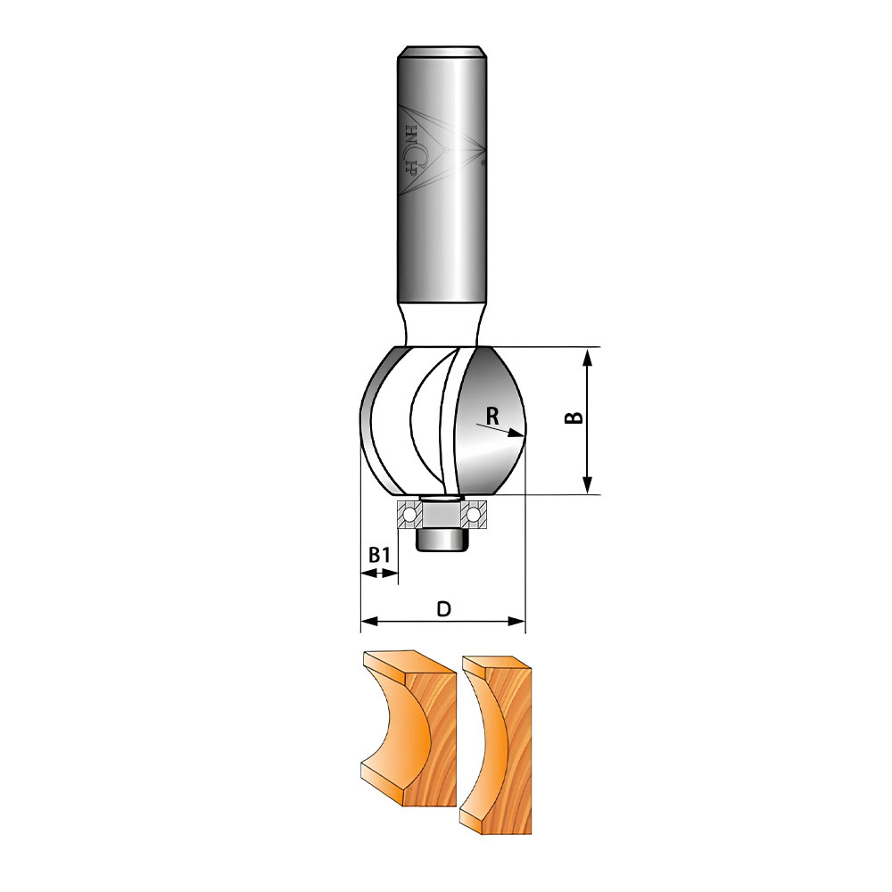 CHP1504 - Side Finger Nail Type Router Bit