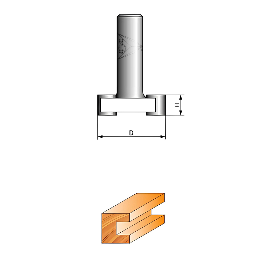 CHP1602G (4 Flutes) - Metric "T" Slotting Router Bit