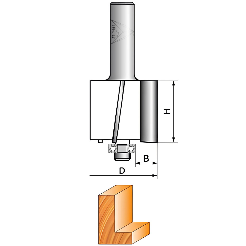 CHP1609 - 3 Flutes Rabbeting Router Bit