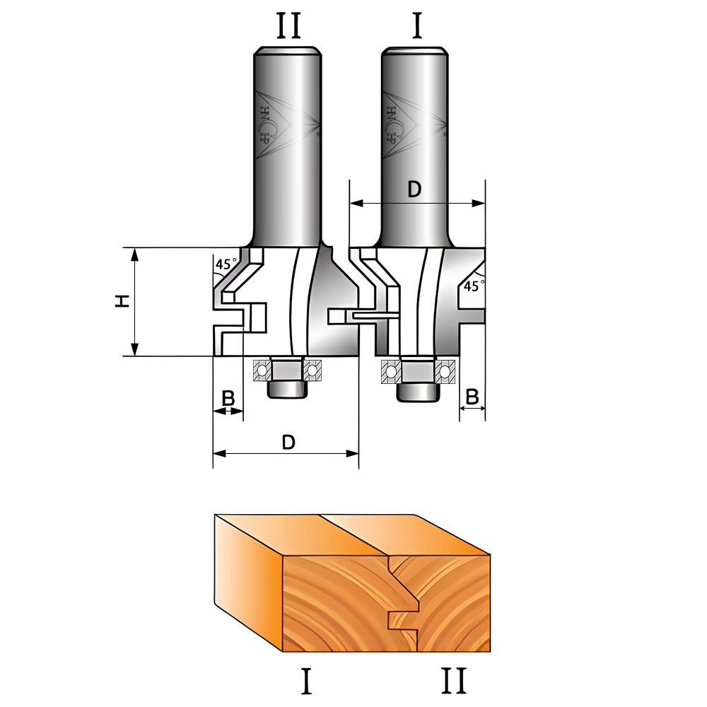 CHP1710 - Stile & Rail Assembles-45° Chamfer Set