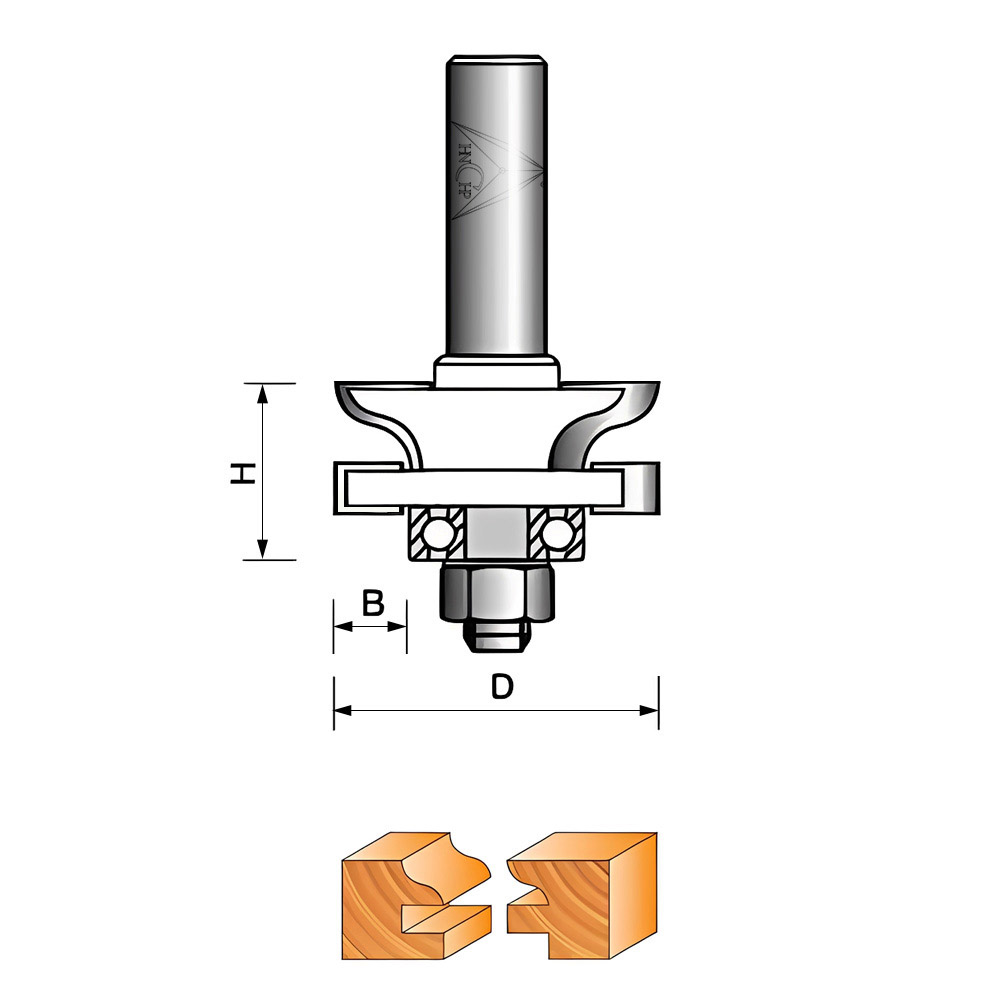 CHP1724 - Reversible Stile & Rail Classical Ogee Router Bit