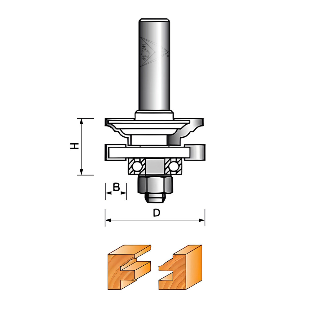 CHP1725 - Reversible Stile & Rail Classical Router Bit