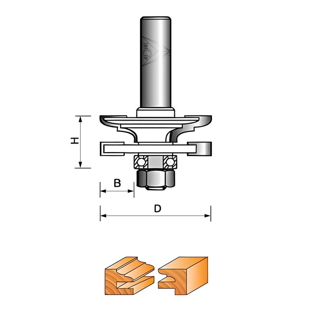 CHP1726 - Reversible Stile & Rail Classical Router Bit