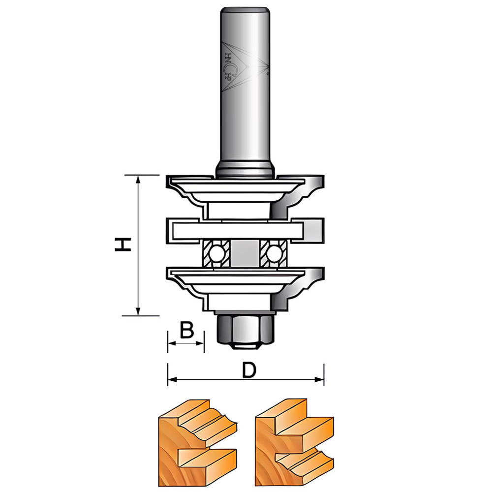 CHP1727 - Stacked Stile & Rail Classical Router Bit