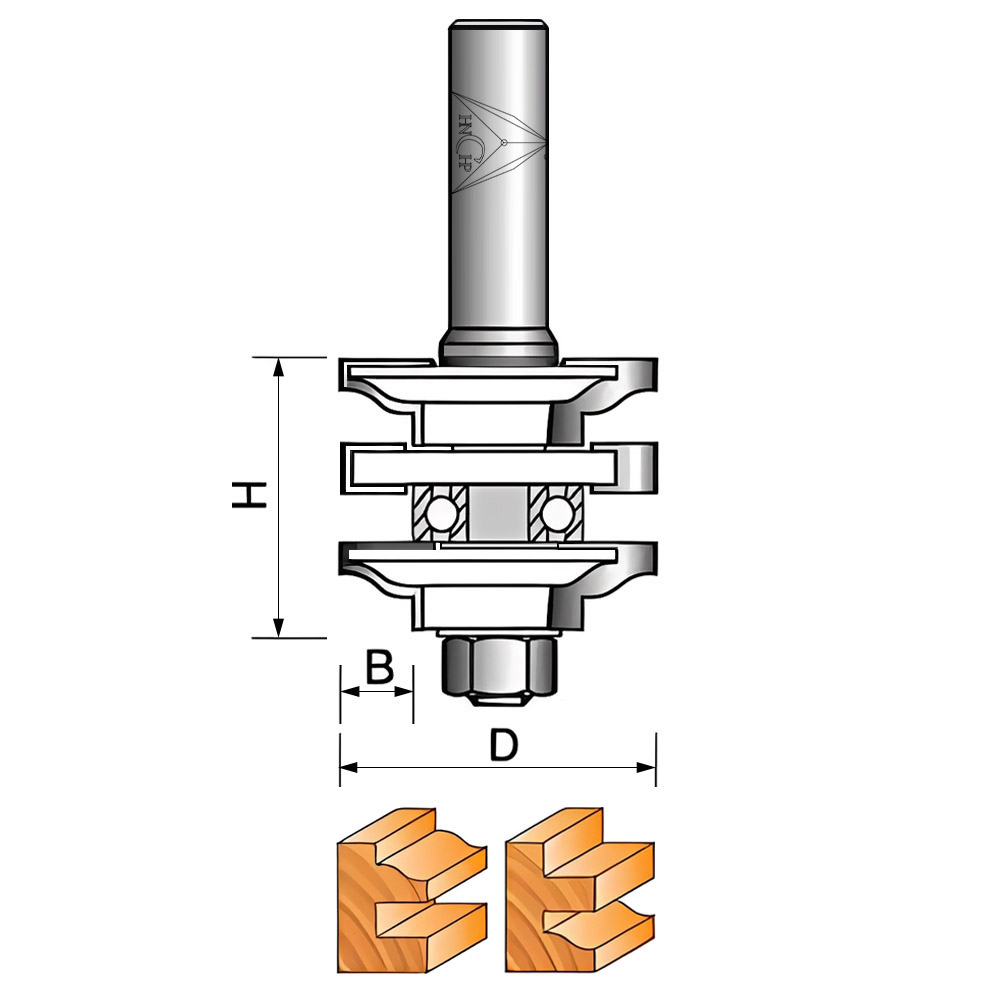 CHP1728 - Stacked Stile & Rail Ogee Router Bit