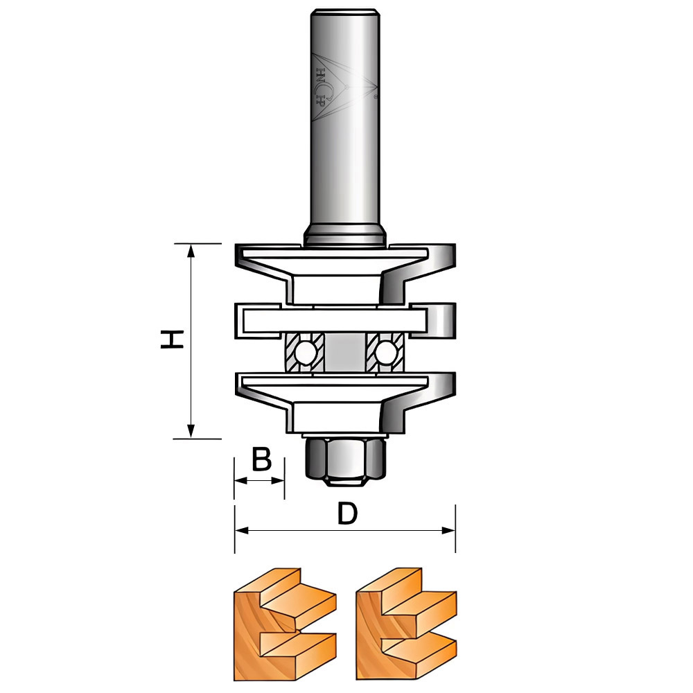 CHP1729 - Stacked Stile & Rail Chamfer Router Bit