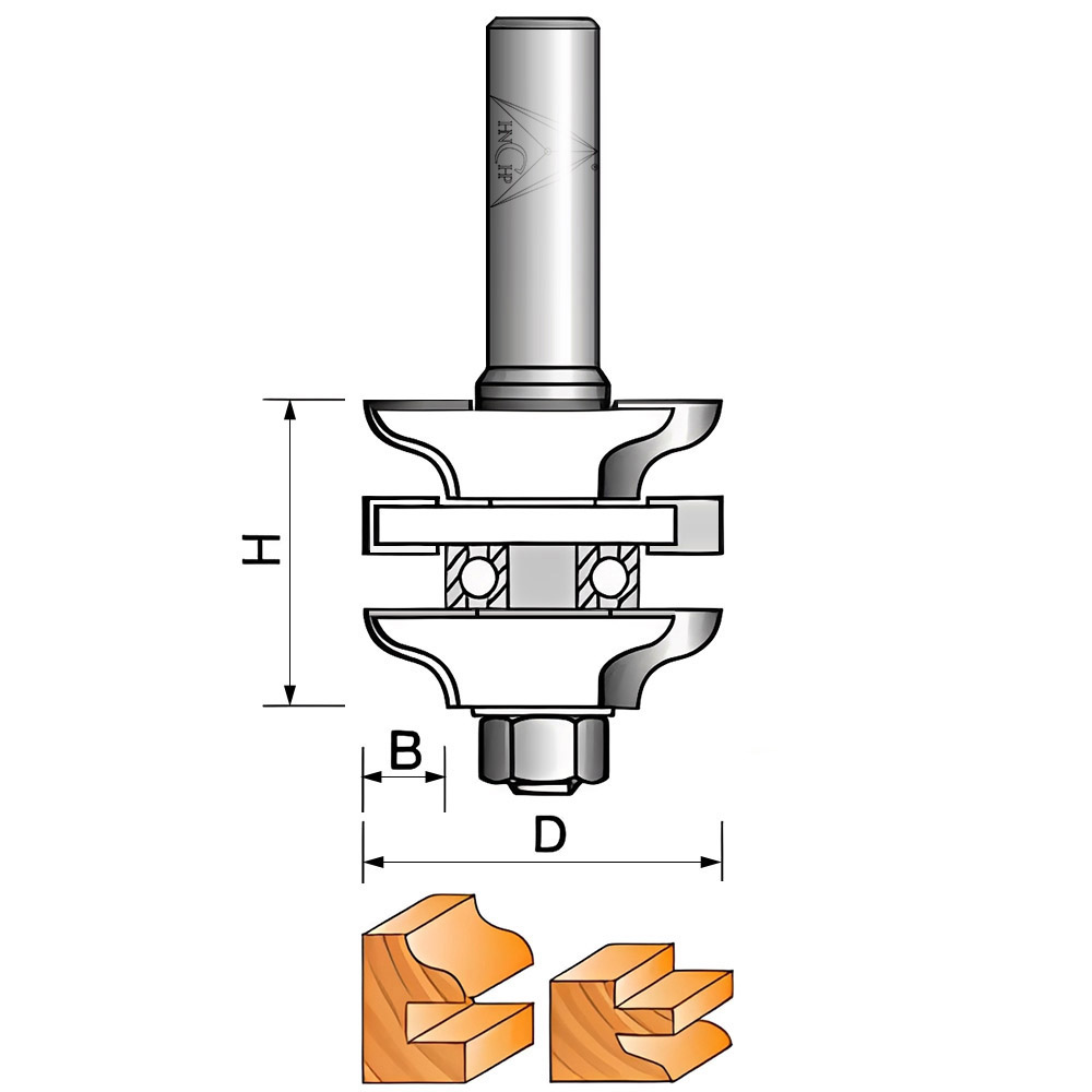 CHP1730 - Stacked Stile & Rail Traditional Ogee Router Bit