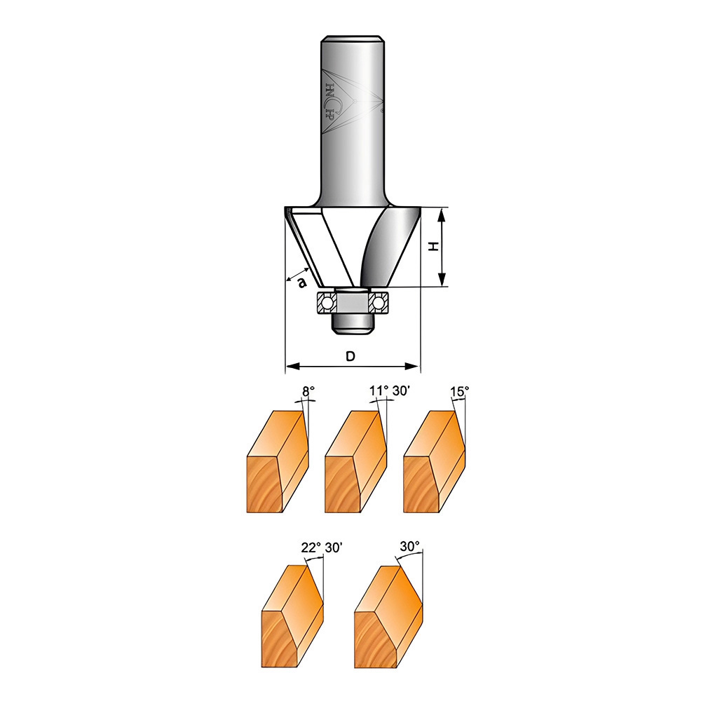 CHP0206 - Bevel Flush Trim Router Bit