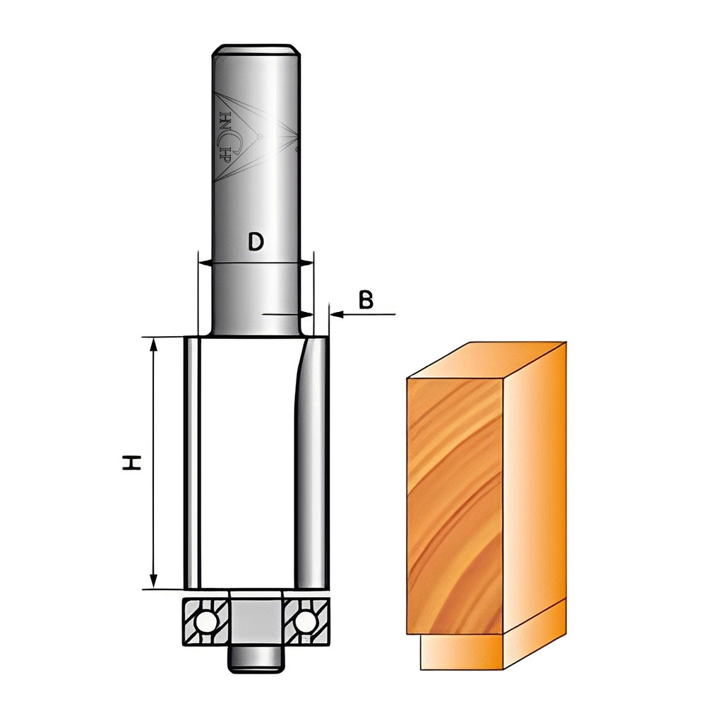 CHP0209 - Flush Trim Router Bit With Bigger Bearing