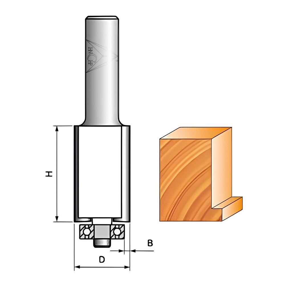 CHP0210 - Flush Trim Router Bit With Smaller Bearing