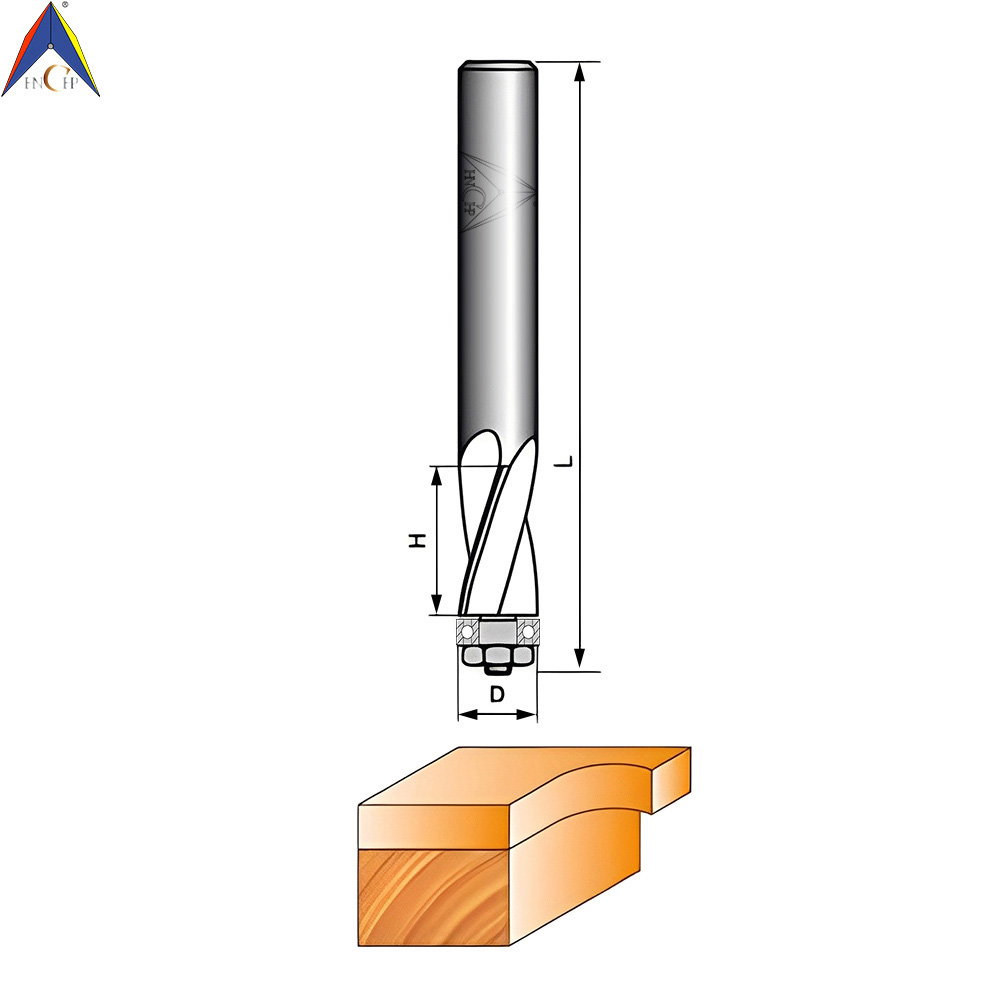 CHP0214 - Solid Carbide Spiral Flush Trim Router Bit