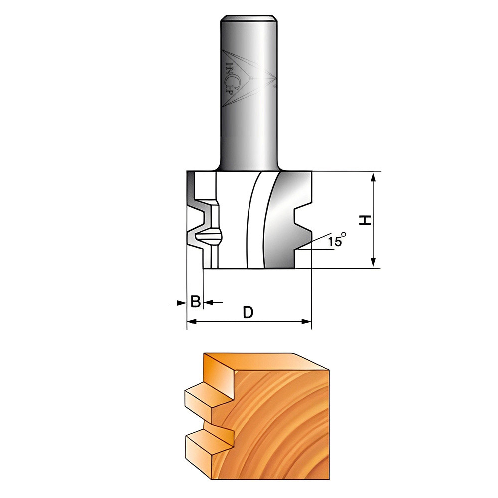 CHP0302 - 15° Glue Joint Router Bit