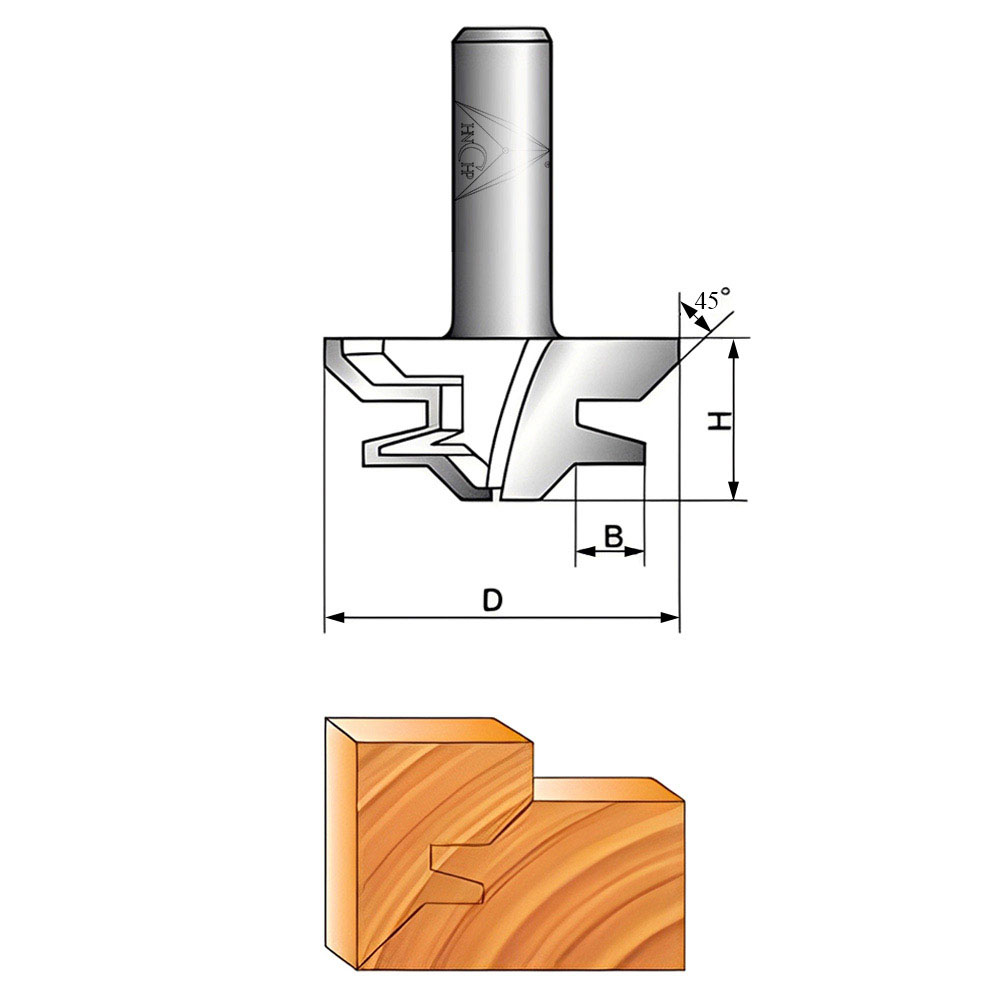 CHP0305 - 45° Lock Miter Router Bit