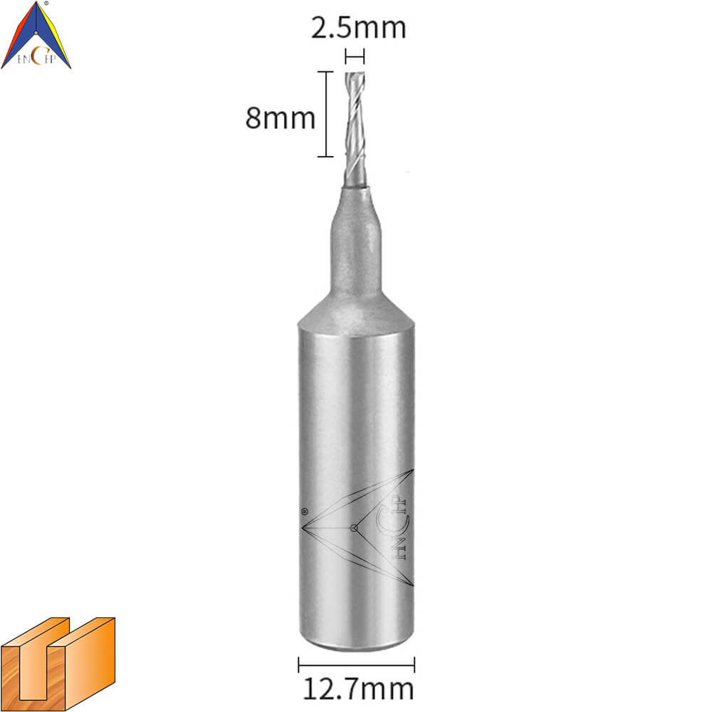 CHP0111L - Solid Carbide Spiral Router Bit (Steel Shank)