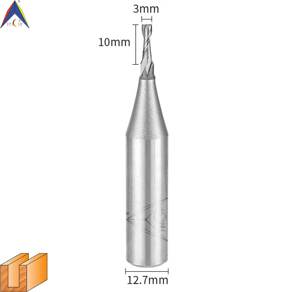 CHP0111L - Solid Carbide Spiral Router Bit (Steel Shank)