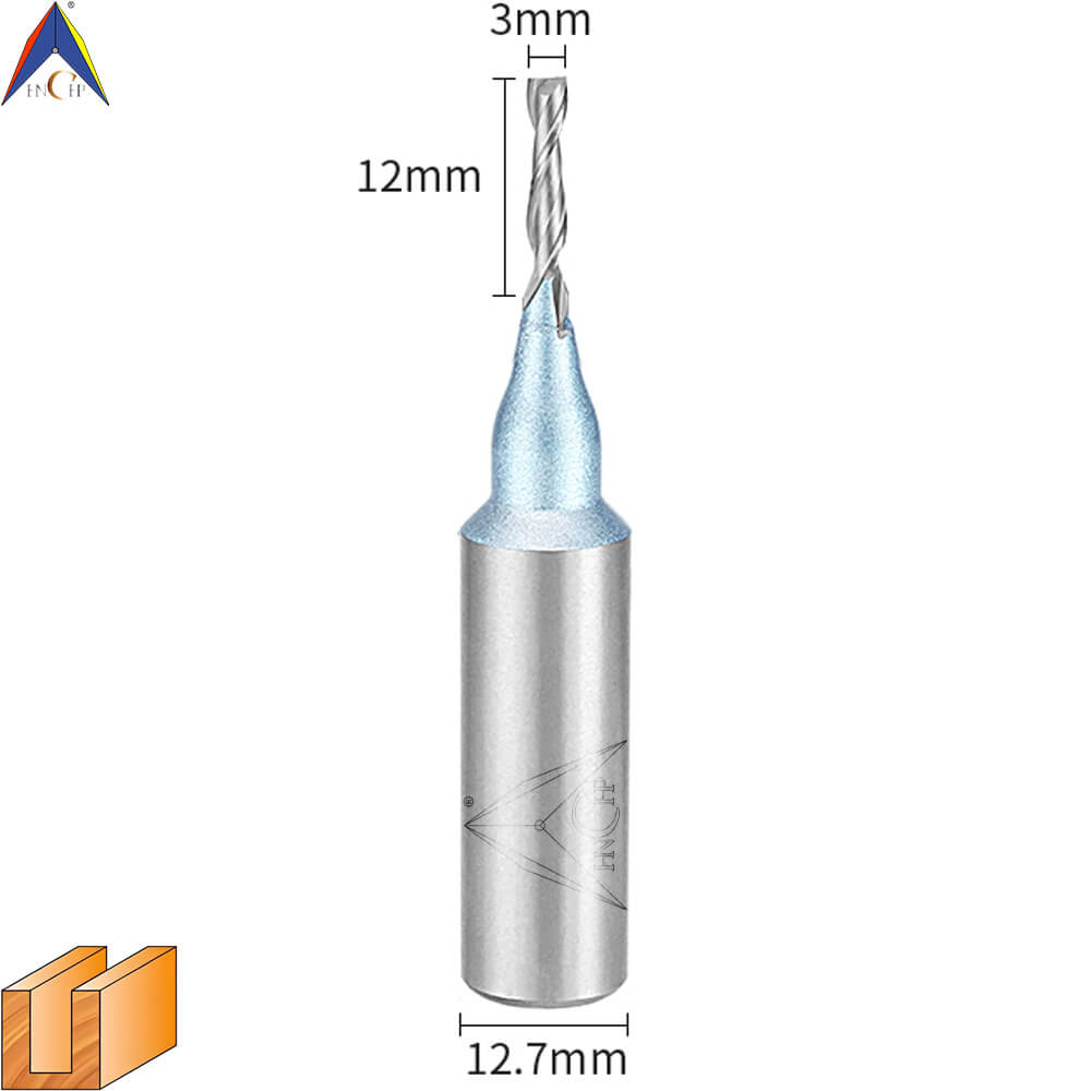 CHP0111L - Solid Carbide Spiral Router Bit (Steel Shank)