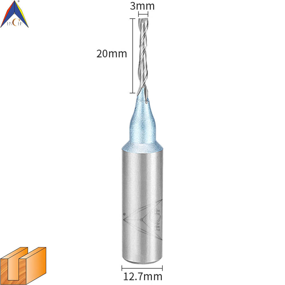 CHP0111L - Solid Carbide Spiral Router Bit (Steel Shank)
