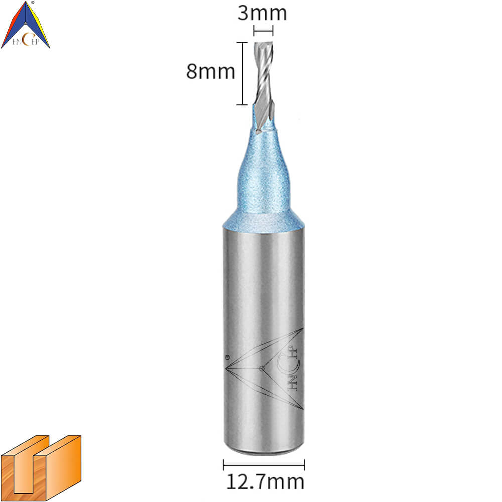 CHP0111L - Solid Carbide Spiral Router Bit (Steel Shank)
