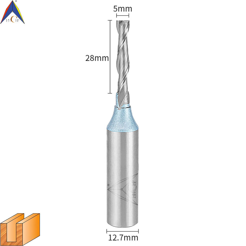 CHP0111L - Solid Carbide Spiral Router Bit (Steel Shank)