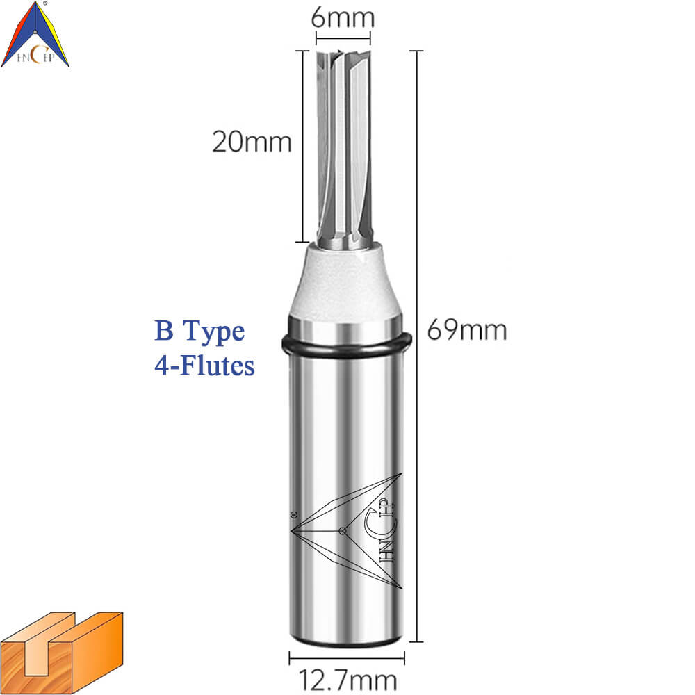 CHP0118 - Straight Router Bits (Chip Breaker & Straight Flute)
