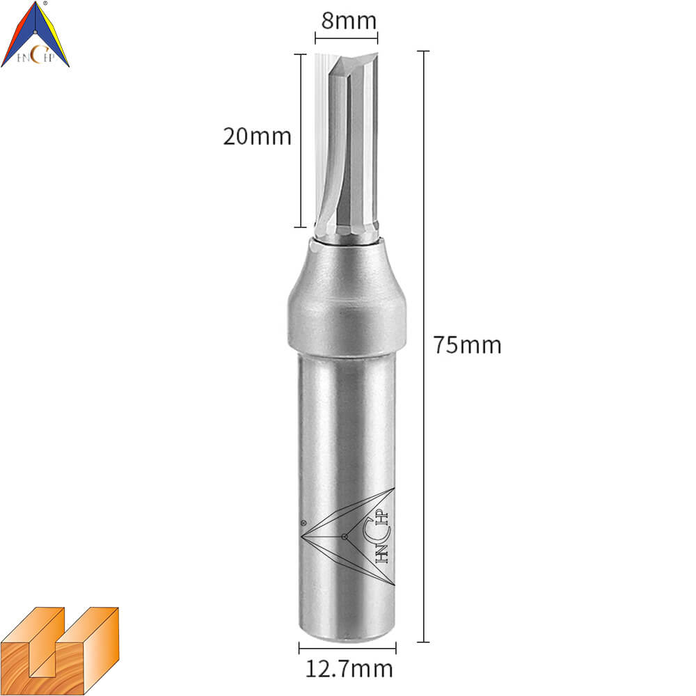CHP0111 - Solid Carbide Straight Router Bit (Steel Shank)