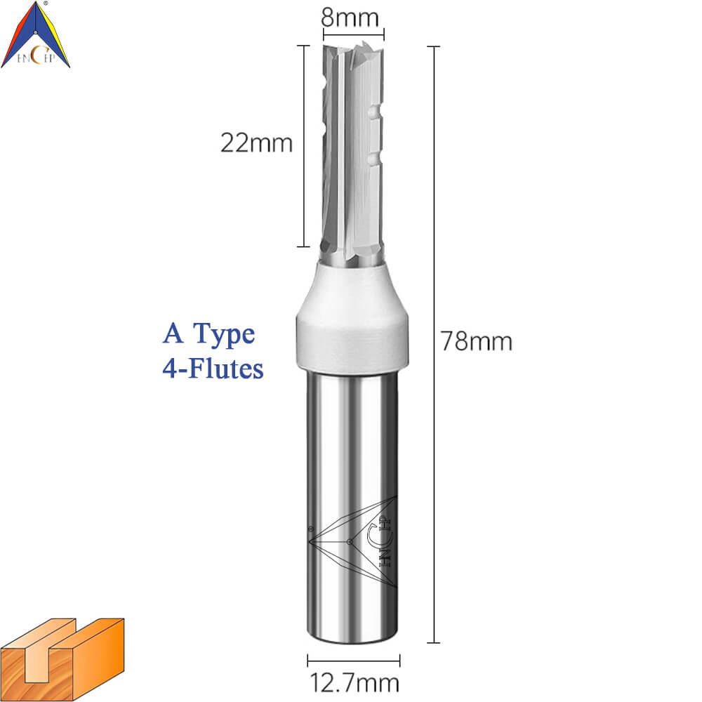 CHP0118 - Straight Router Bits (Chip Breaker & Straight Flute)