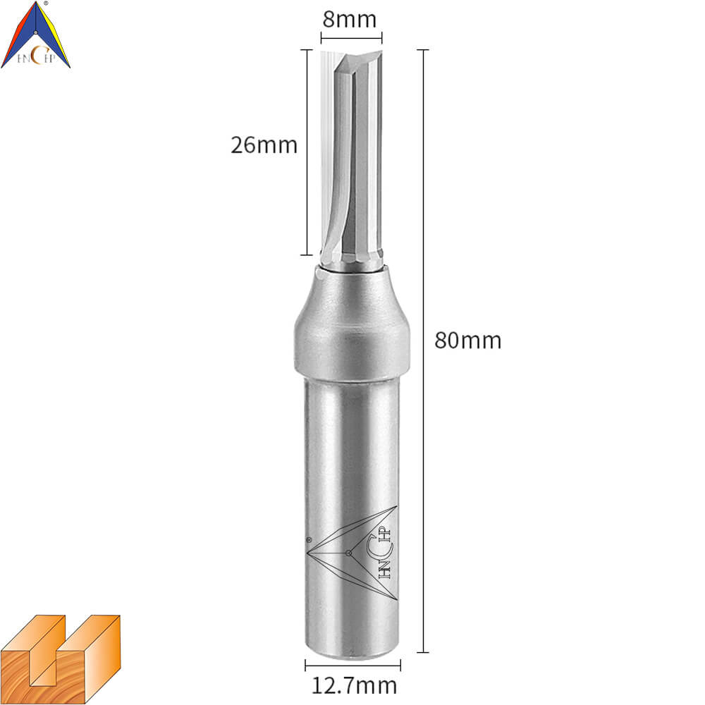 CHP0111 - Solid Carbide Straight Router Bit (Steel Shank)