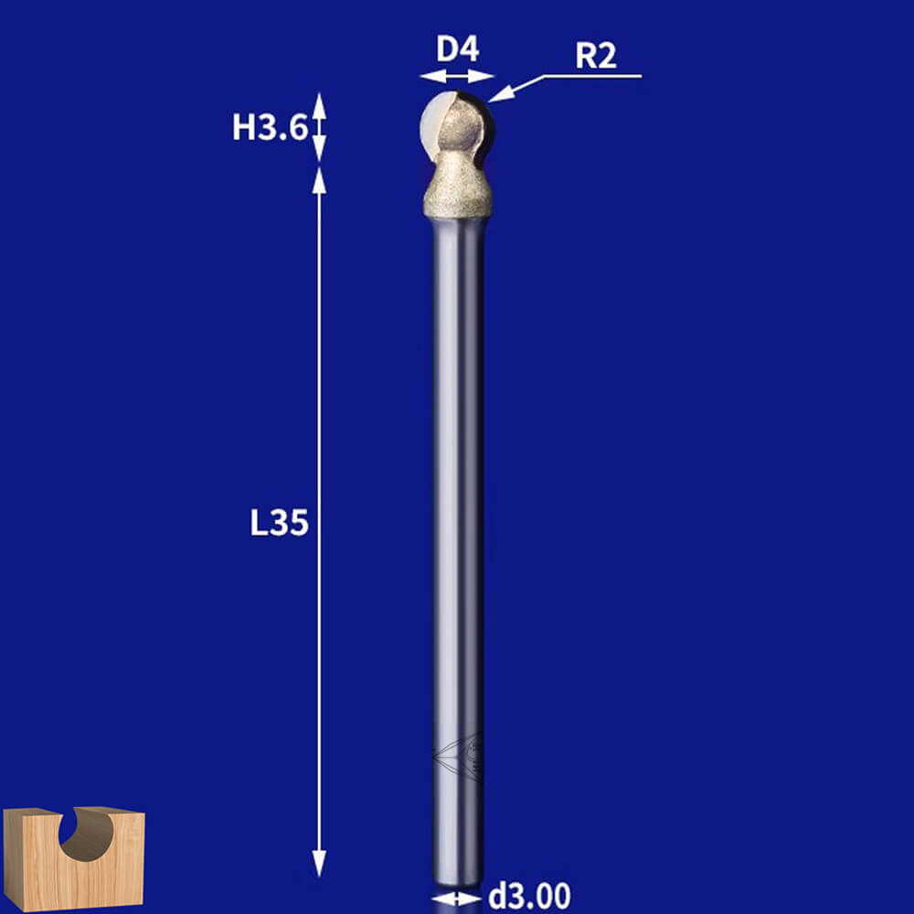 CHP0505G - Metric Round Carving Router Bit