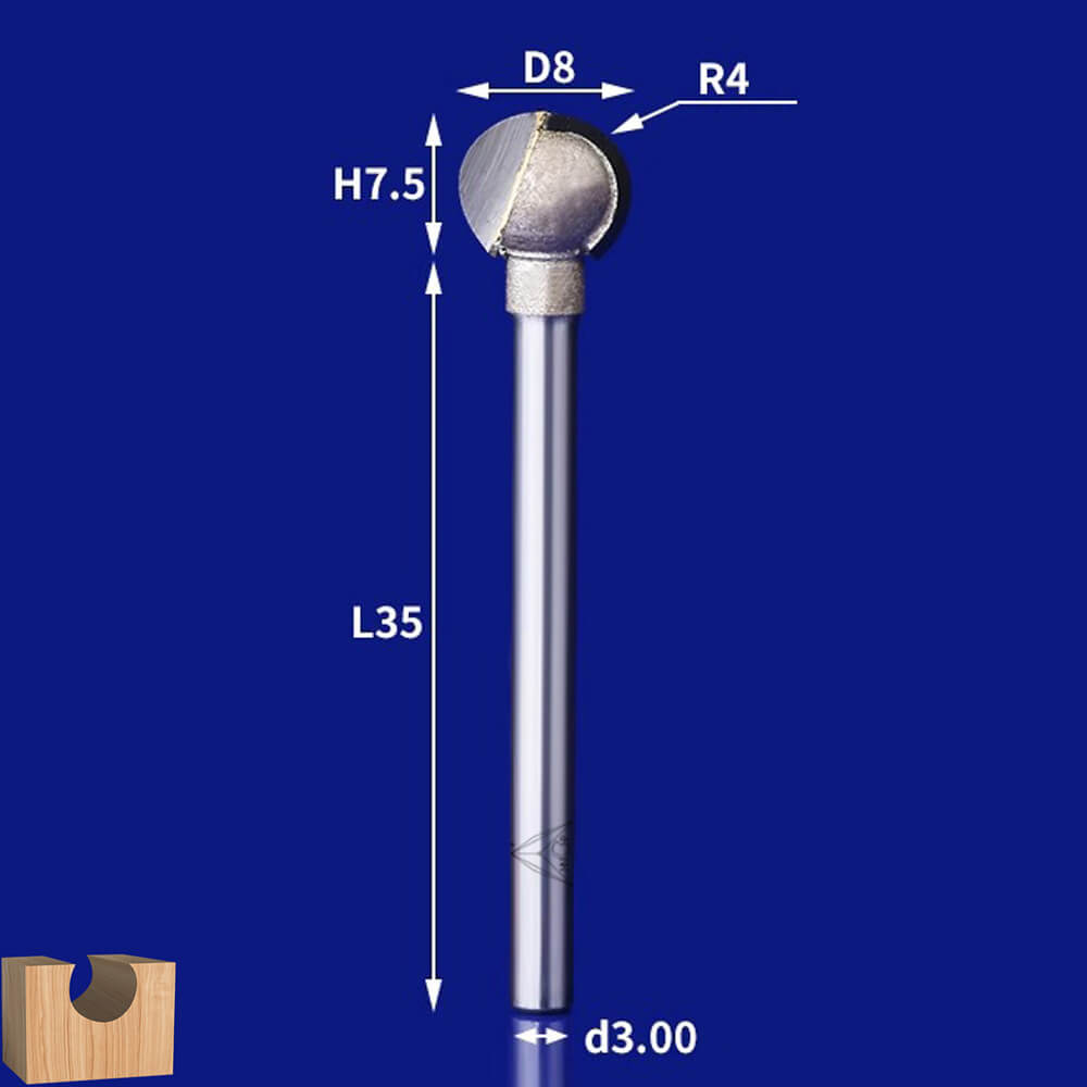 CHP0505G - Metric Round Carving Router Bit