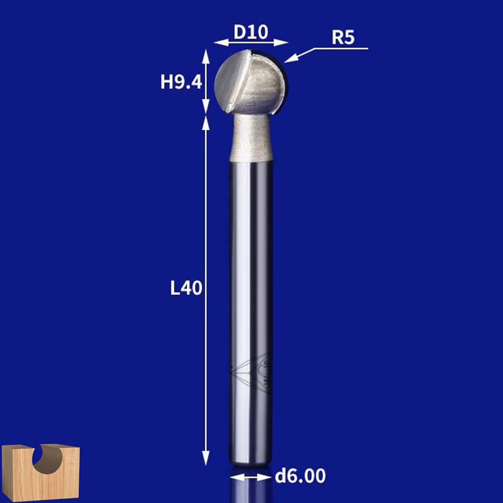 CHP0505G - Metric Round Carving Router Bit