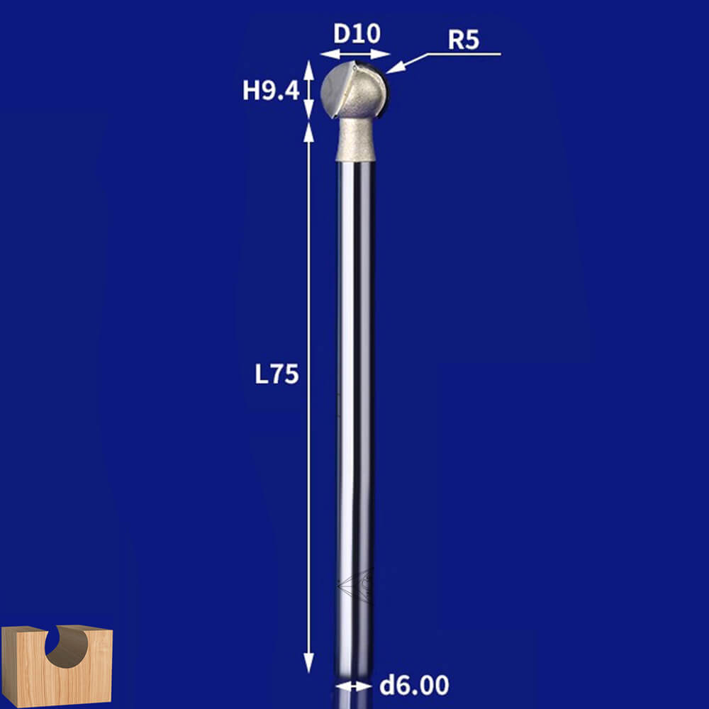 CHP0505G - Metric Round Carving Router Bit