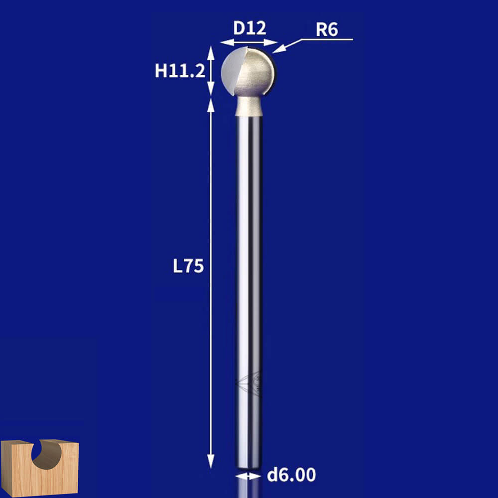 CHP0505G - Metric Round Carving Router Bit