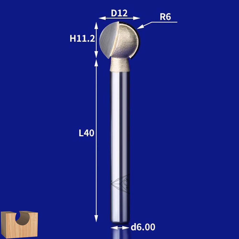 CHP0505G - Metric Round Carving Router Bit