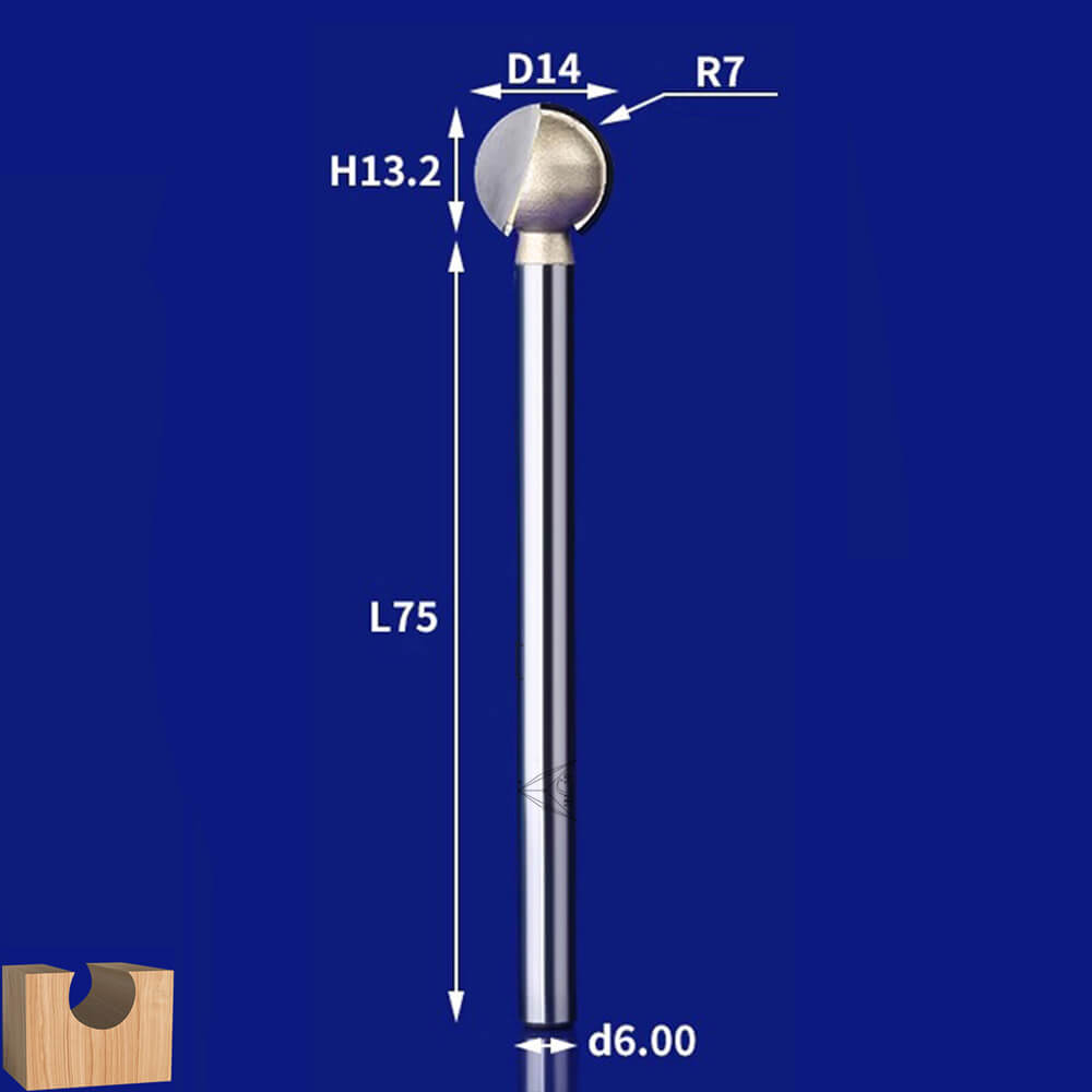 CHP0505G - Metric Round Carving Router Bit