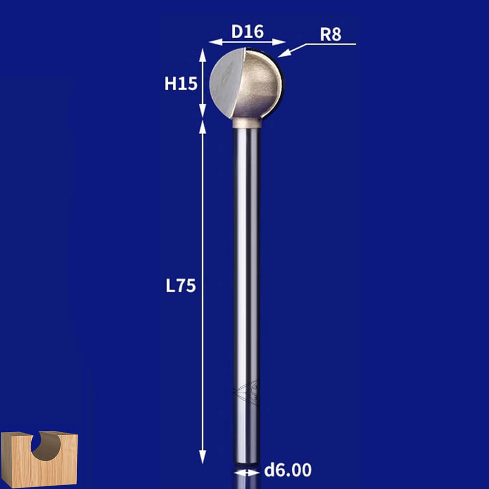 CHP0505G - Metric Round Carving Router Bit