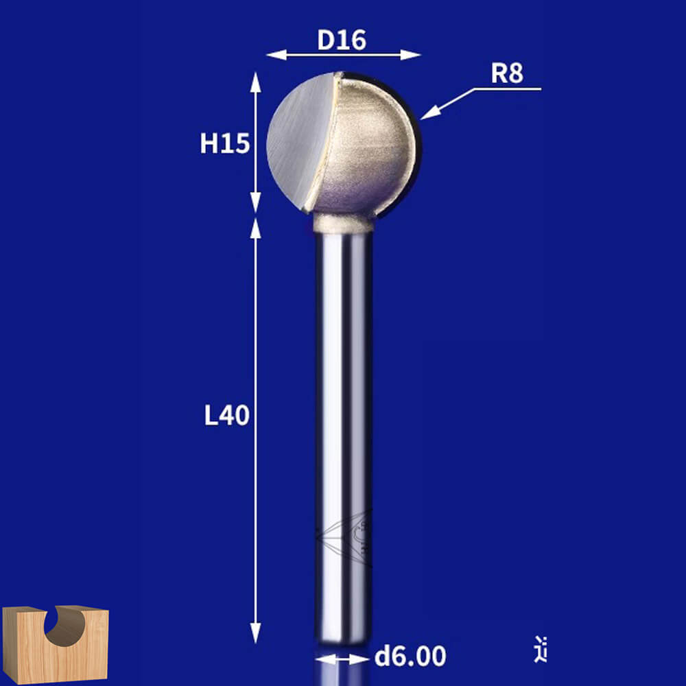 CHP0505G - Metric Round Carving Router Bit