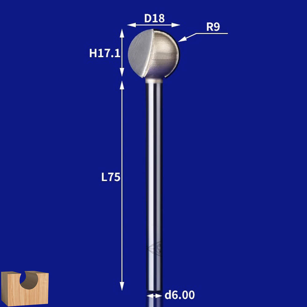 CHP0505G - Metric Round Carving Router Bit