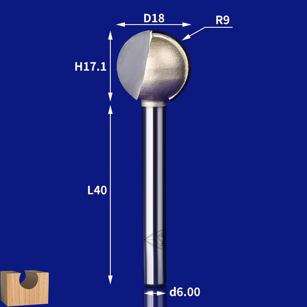 CHP0505G - Metric Round Carving Router Bit