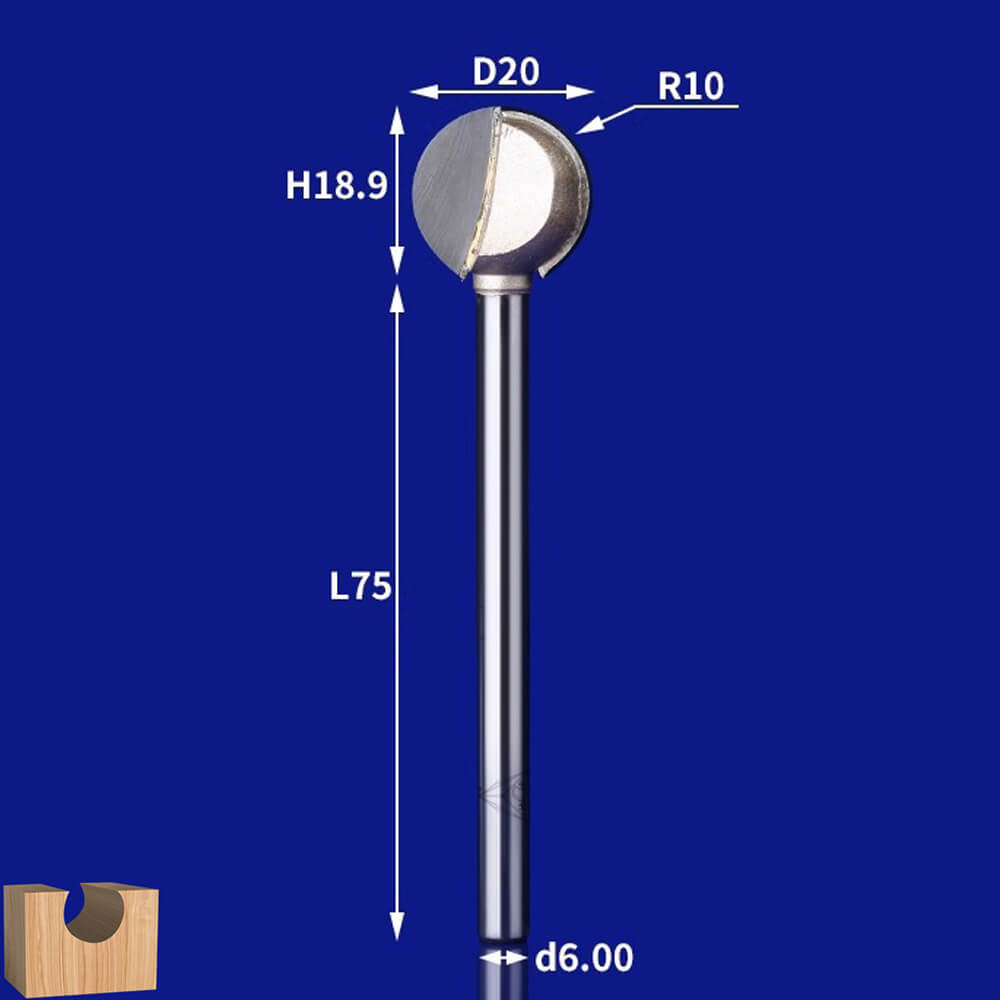 CHP0505G - Metric Round Carving Router Bit