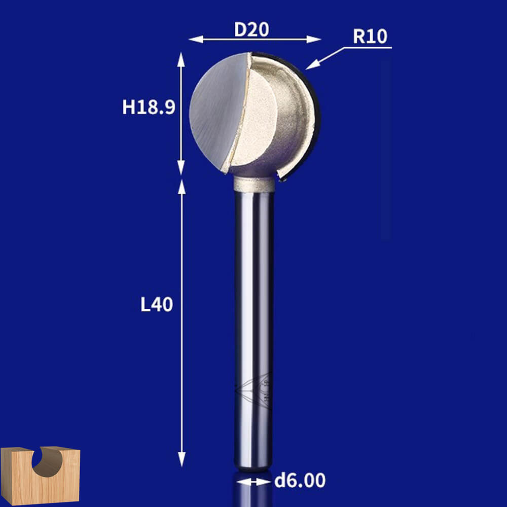 CHP0505G - Metric Round Carving Router Bit
