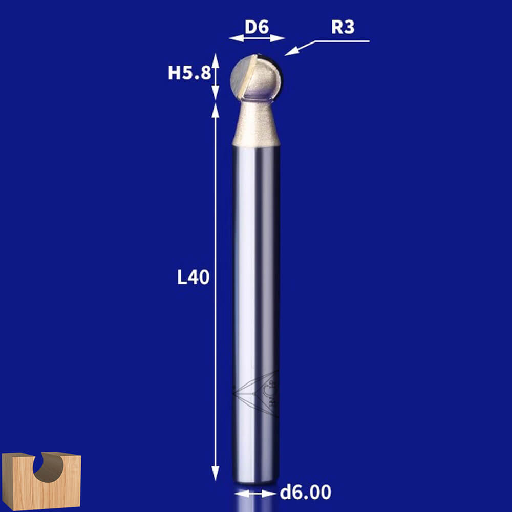 CHP0505G - Metric Round Carving Router Bit