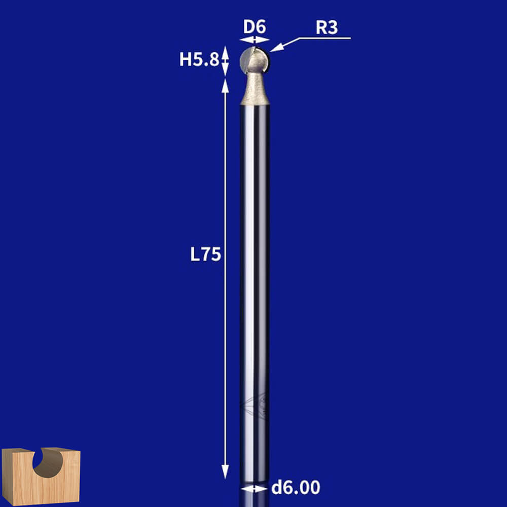 CHP0505G - Metric Round Carving Router Bit