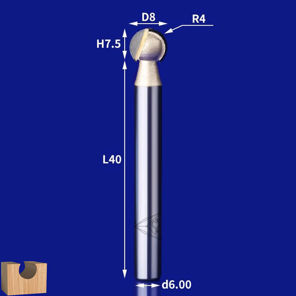 CHP0505G - Metric Round Carving Router Bit