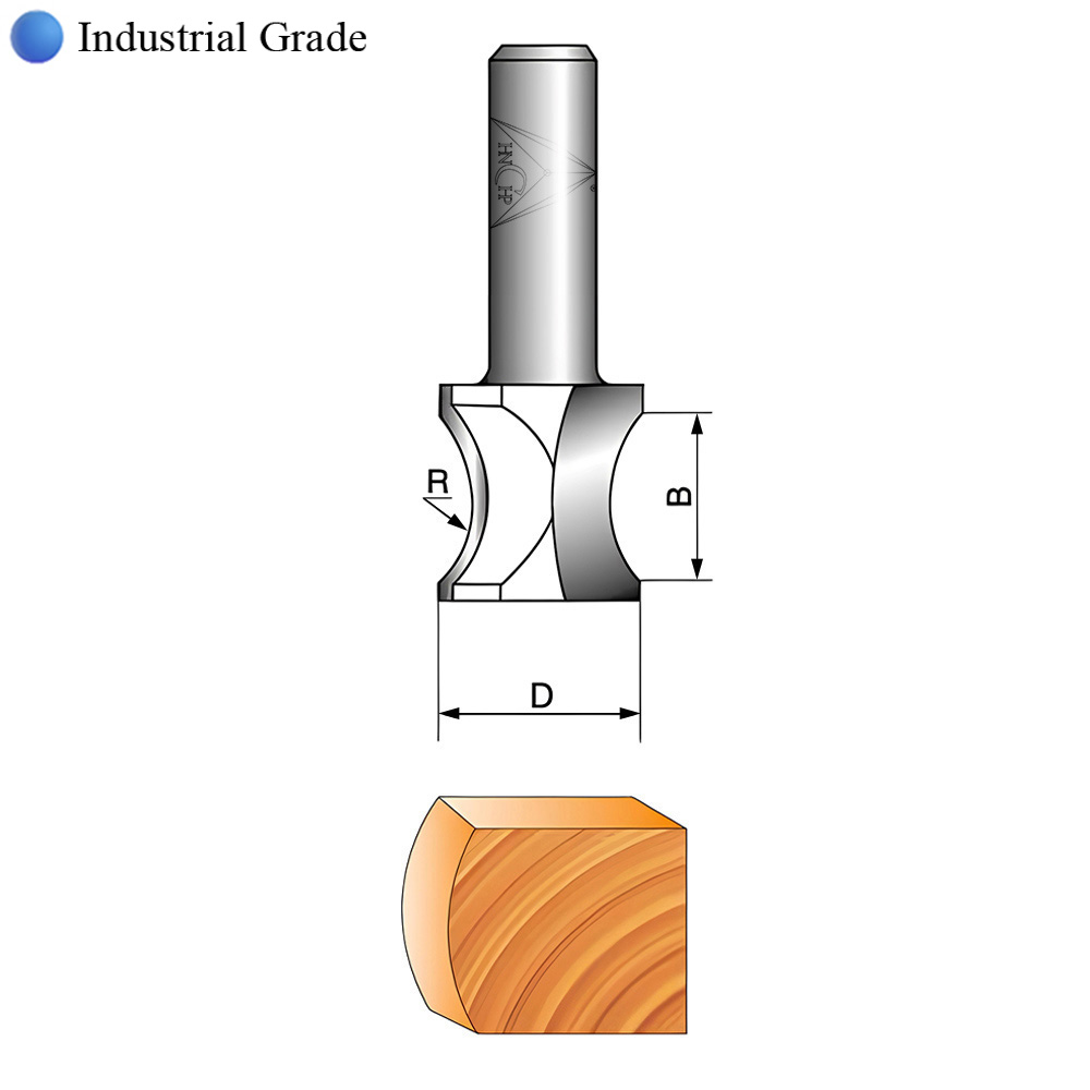 CHP0605 - Convex Edging Router Bit (Industrial Grade)