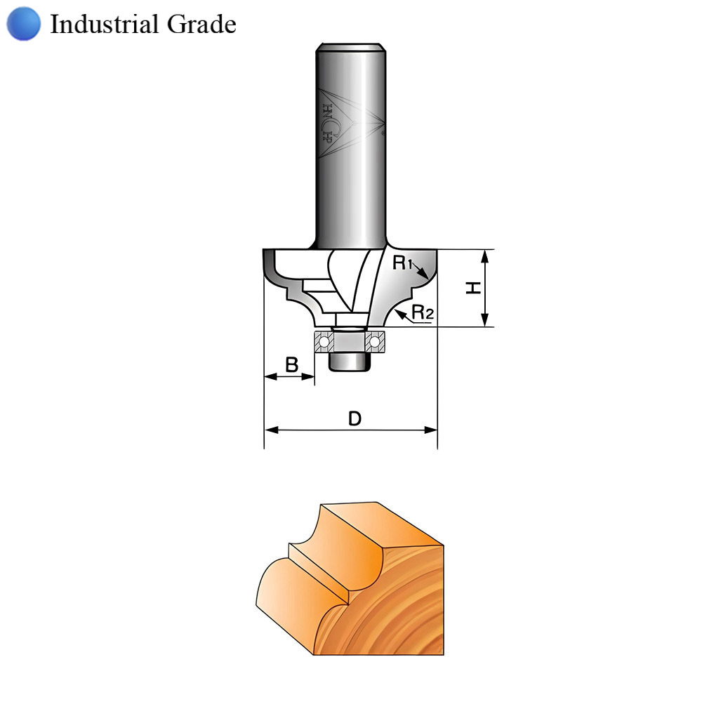 CHP0807 - Classical Ogee Molding Router Bit (Industrial Grade)